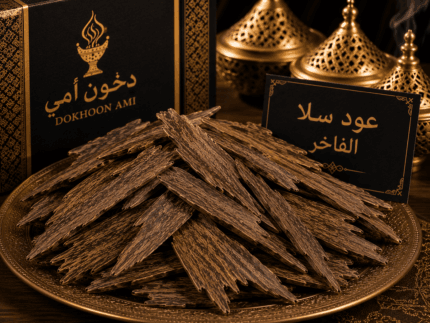 عود سلا الفاخر كسرات عود طبيعي بوزن تولة من دخون أمي